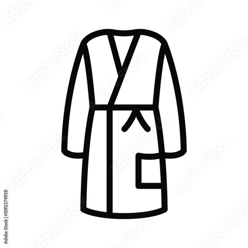 Relaxing bathrobe with belt, perfect for at home comfort