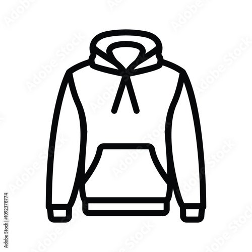 Casual pullover hoodie vector, ideal for layering and comfort