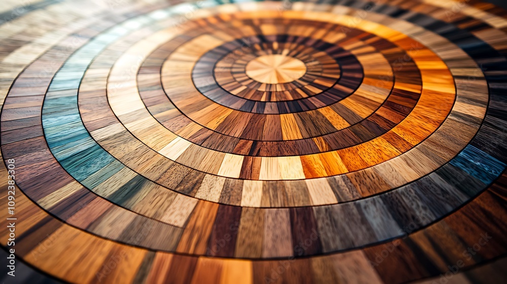 Naklejka premium Concentric Circles of Wood Textures