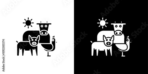 Animal husbandry icon Art design illustration