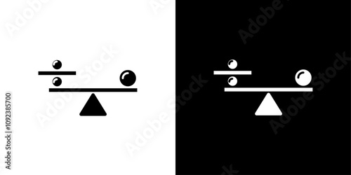 balancing icon Art design illustration