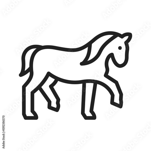 Horse Icon vector image. Suitable for use on web apps, mobile apps, and print media.