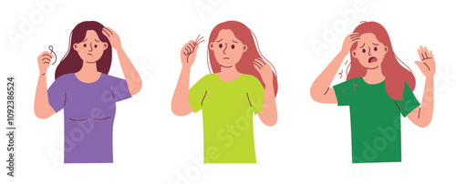 Woman Suffering from Hair Loss