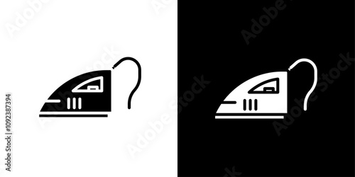 Electric Iron icon Art design illustration
