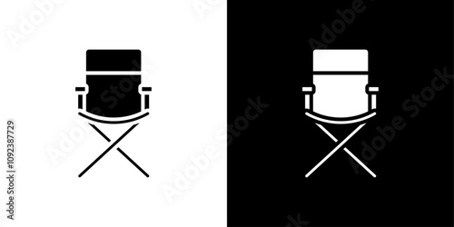 folding chair icon Art design illustration