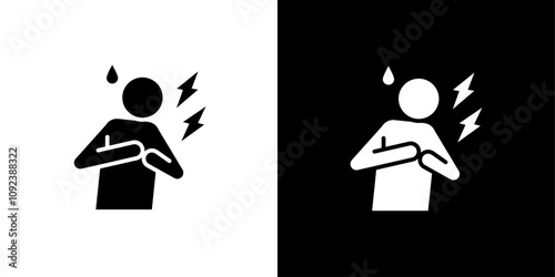 Heart attack icon Art design illustration