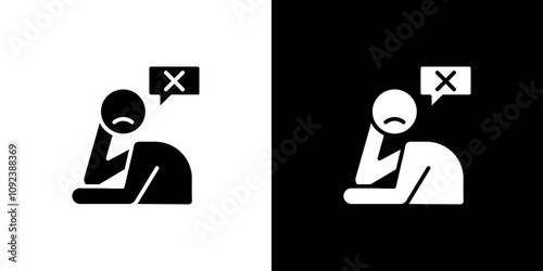helpless human icon Art design illustration