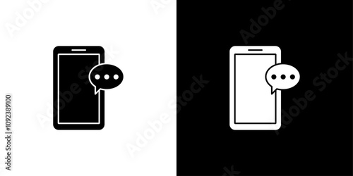 Message phone icon Art design illustration