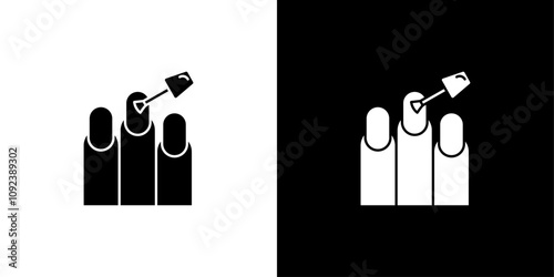 Nails polish icon Art design illustration