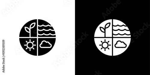 Natural resources icon Art design illustration