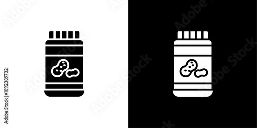 Peanut butter icon Art design illustration