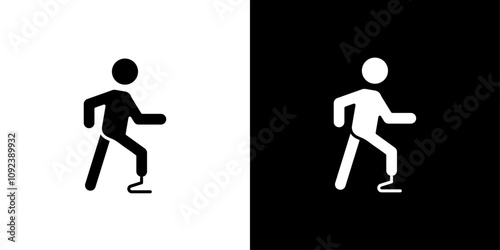 Prosthetic leg icon Art design illustration