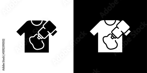 Softener clothes dirt icon Art design illustration