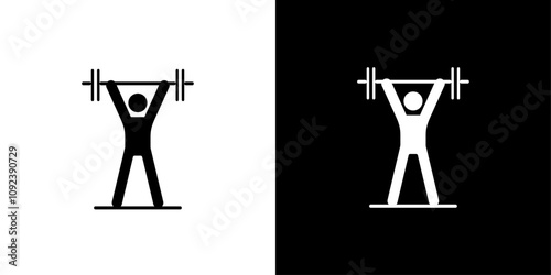 Strength training icon Art design illustration