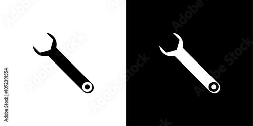 Wrench icon Art design illustration