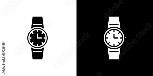 Wristwatch icon Art design illustration