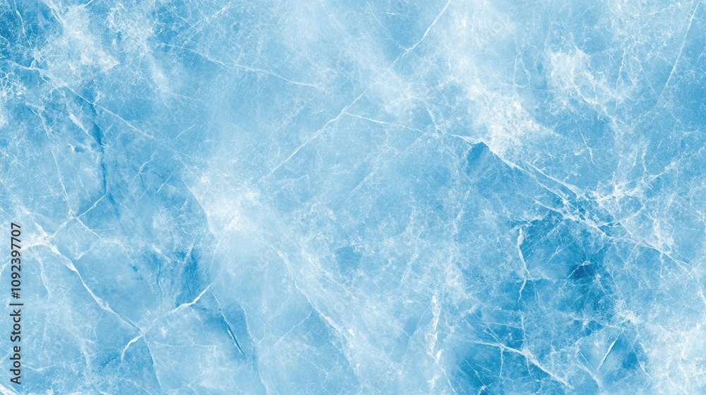 Obraz premium Close-up of a light blue marble texture featuring an aquamarine surface with subtle veining and a polished finish.