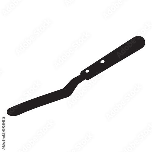 Offset Spatula Silhouette Vector Illustration