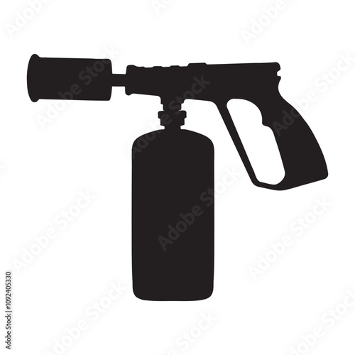 Propane Torch Silhouette Vector Illustration
