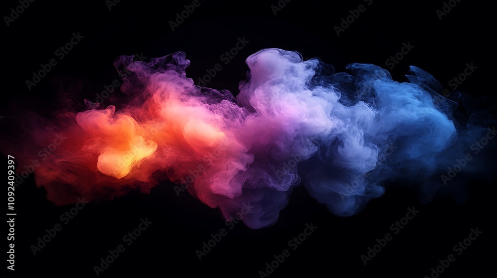 Fototapeta premium Black background a colorful explosion, Ink splatter background