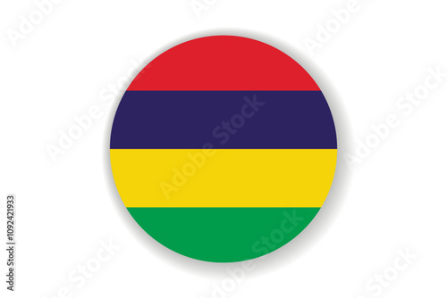 Flag of Mauritius. Mauritian national symbol in official colors. Template icon. Abstract vector background. Round glass light ball, 3D big bubble, sphere. Free Download Flag of Mauritius. Mauritian national symbol in official colors. Template icon. Abstract vector background. Round glass light ball, 3D big bubble, sphere. - GFXLoad