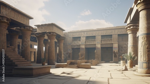 Pharaohs palace in ancient Egypt