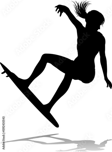 Surfer surfboard boarding f...