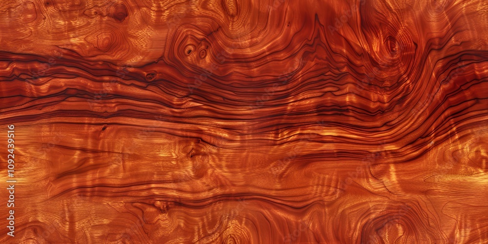 Fototapeta premium Close-up of a rich red wood grain, showcasing the natural beauty of wood.