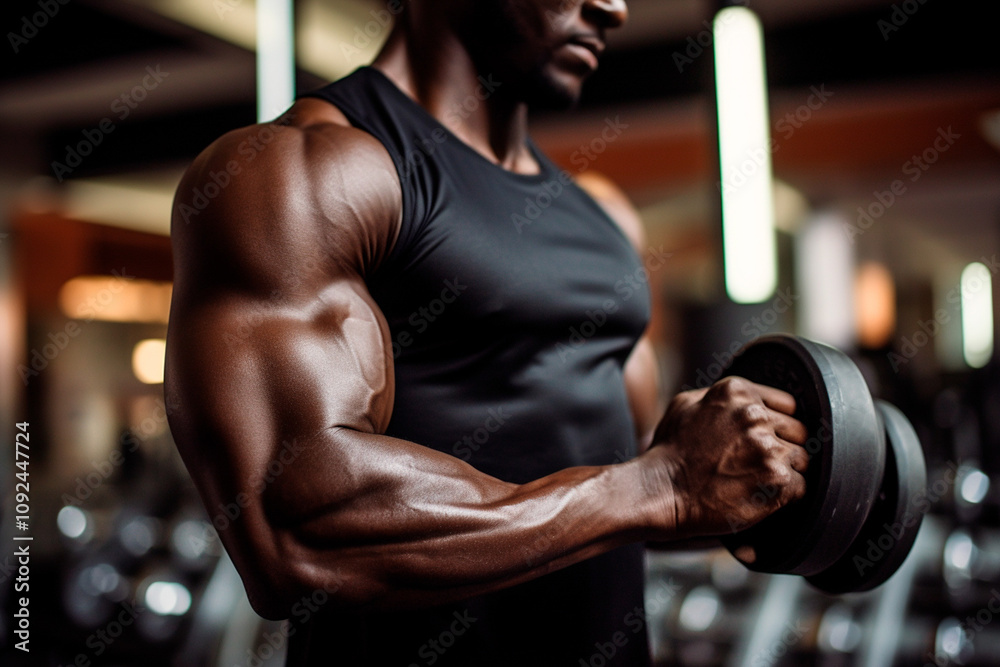 Fototapeta premium High-intensity exercise for testosterone increase focusing on endurance and strength
