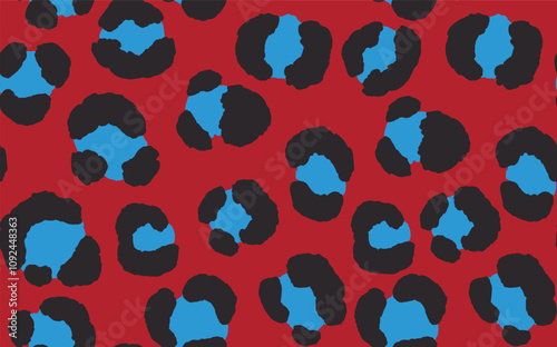 Abstract modern leopard seamless pattern. Animals trendy background. Color decorative vector stock illustration for print, card, postcard, fabric, textile. Modern ornament of stylized skin.