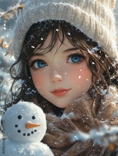 portrait of a girl in winter clothes
christmas