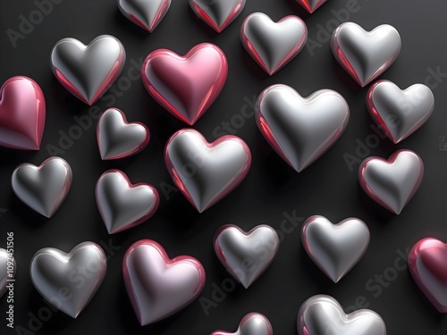 elegant and adorbale heart picture black background photo