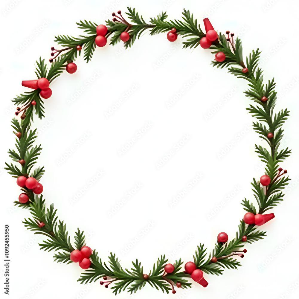 Christmas Circle Border Copy Space Area Christmas Circle Border Copy Space Area