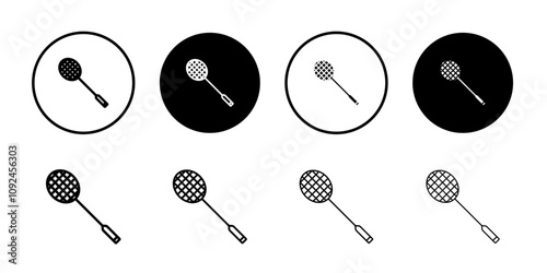 Badminton racquet icon Art design illustration