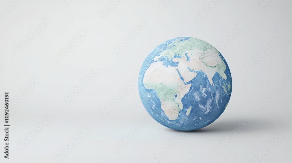 Fototapeta premium Global awareness action earth model educational content minimalist environment close-up view sustainability concept