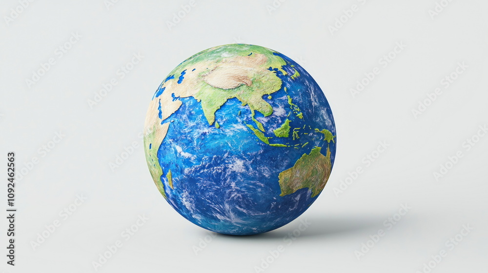 Fototapeta premium Global perspective on earth nature educational content studio setting informative concept