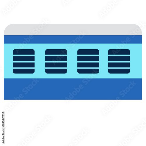 Εκτύπωση καμβά Train boggy isolated png sticker