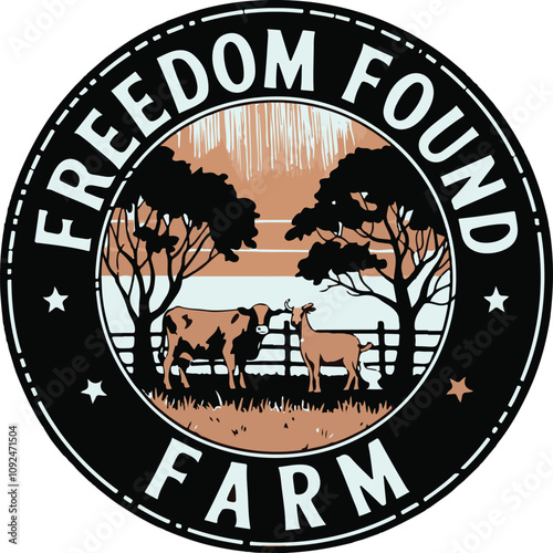 Freedom found farm illustration vector .