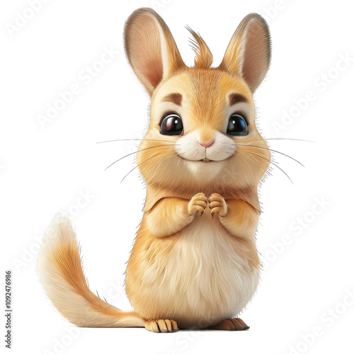 transparent  cute Viscacha cartoon photo white background