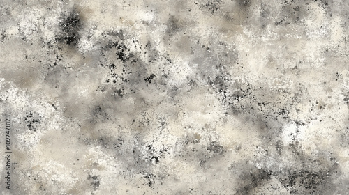 A grey and white background with a few black spots