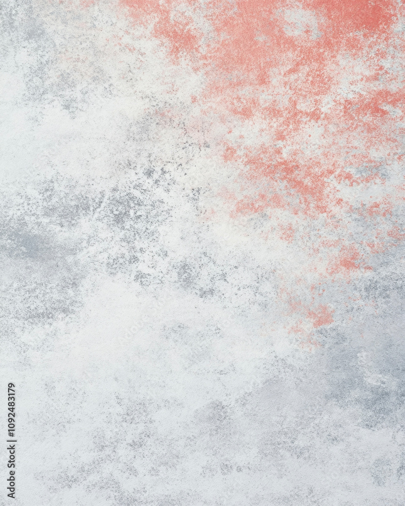 Obraz premium Light grey and light red matte concrete surface with modern seamless blending of tones