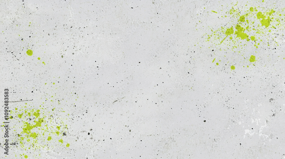 Light grey concrete surface with bold lime green accents for modern design Light grey concrete surface with bold lime green accents for modern design