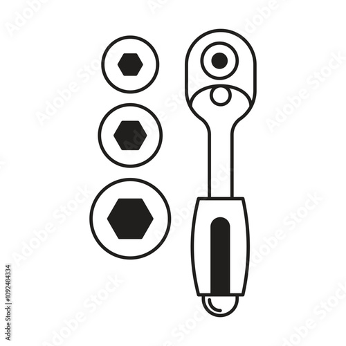 Ratchet icon vector on white background