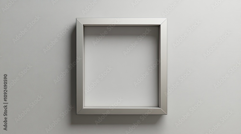 Empty Picture Frame on a Minimalist Wall Ready for Artwork or Photo Display, Ideal for Home Décor and Customization in Modern Interior Settings Empty Picture Frame on a Minimalist Wall Ready for Artwork or Photo Display, Ideal for Home Décor and Customization in Modern Interior Settings