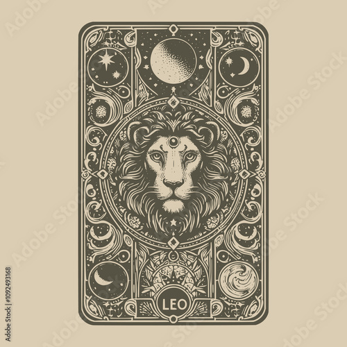 leo tarot tattoo for zodiac art lovers