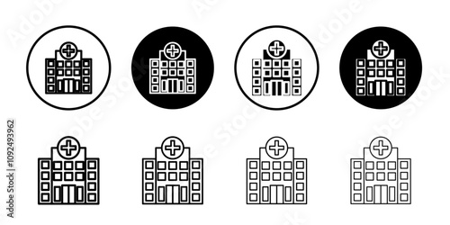 Hospital Icon linear logo isolated
