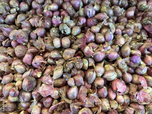 pile of red onions
