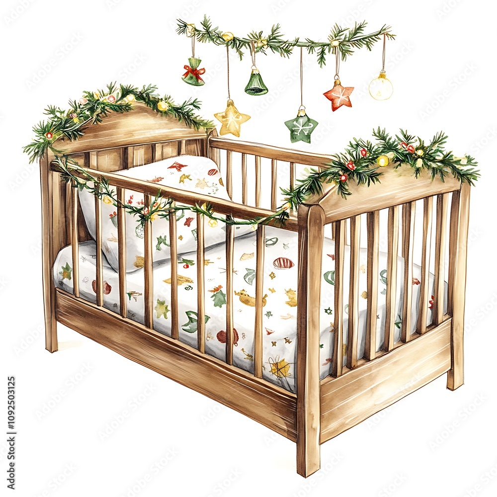 Create a cozy and festive nursery with a beautifully decorated crib for your baby's comfort