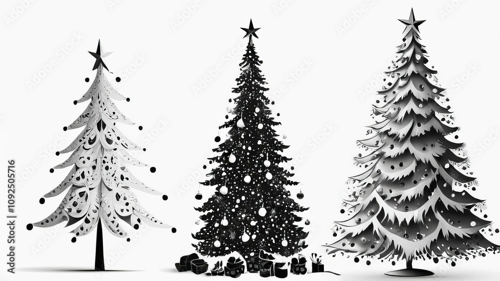 Fototapeta premium christmas tree illustration