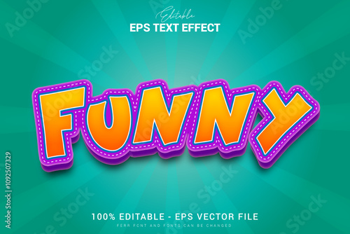 Funny 3d text effect file editeble